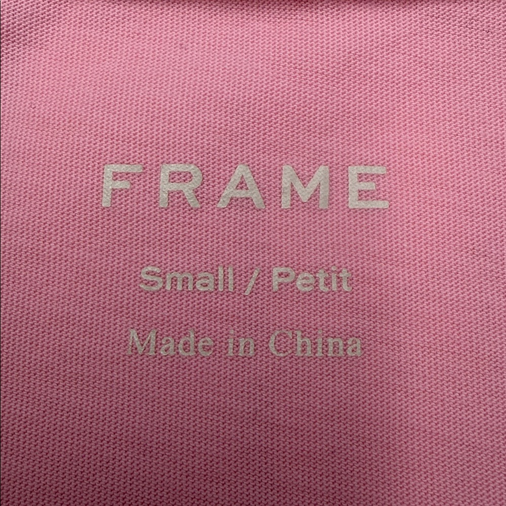 Frame Denim Easy V-Neck Dusty Pink Short Sleeve Tee Sz SP - Picture 2 of 11